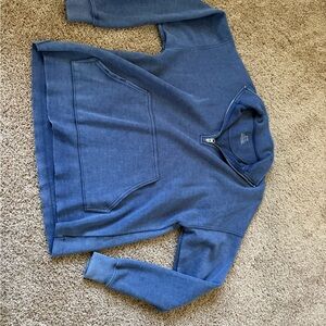 Aerie Men's V-Neck Sweater in Denim Blue